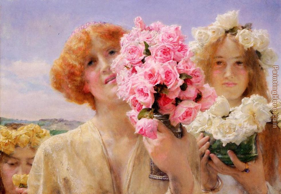 Summer Offering painting - Sir Lawrence Alma-Tadema Summer Offering art painting